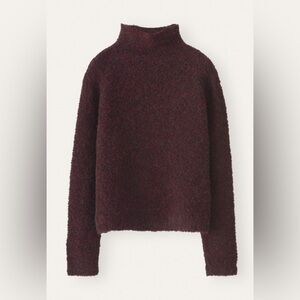 Banana Republic Atiena Alpaca Blend Mick Neck Sweater - Size Large - Maroon